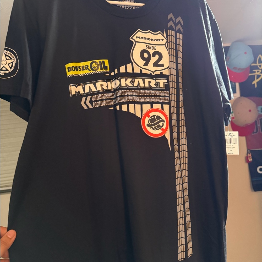 Super Nintendo world Mario Kart bowser T-shirt with tags XL